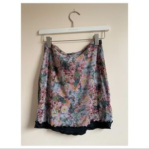 Floral mini skirt